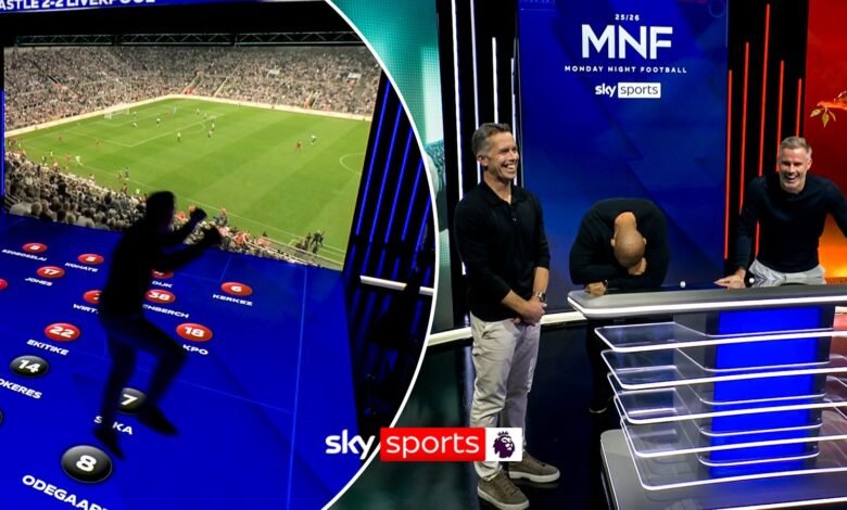‘Dios mío … ¡Fútbol!’ – La hilarante reacción de Carra al ganador de Ngumoha 100 de minutos
