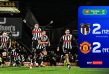 ¡Las increíbles escenas! ¡Grimsby Dump Man Utd entró en la Copa Giant Carabao!