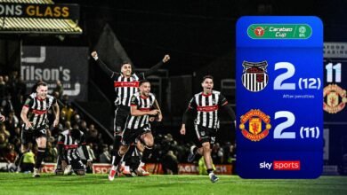 ¡Las increíbles escenas! ¡Grimsby Dump Man Utd entró en la Copa Giant Carabao!