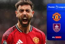 Fernandes aparece en el hombre Utd se sonroja con el ganador del castigo.