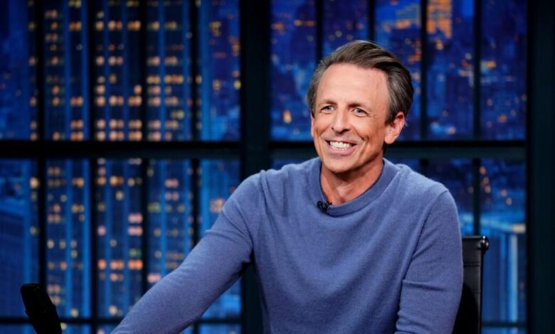 Seth Myers dispara a Trump sin decir nada Seth Myers dispara a Trump sin decir nada