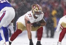 Regla 49ers RG Dominick Puni con lesión en la rodilla