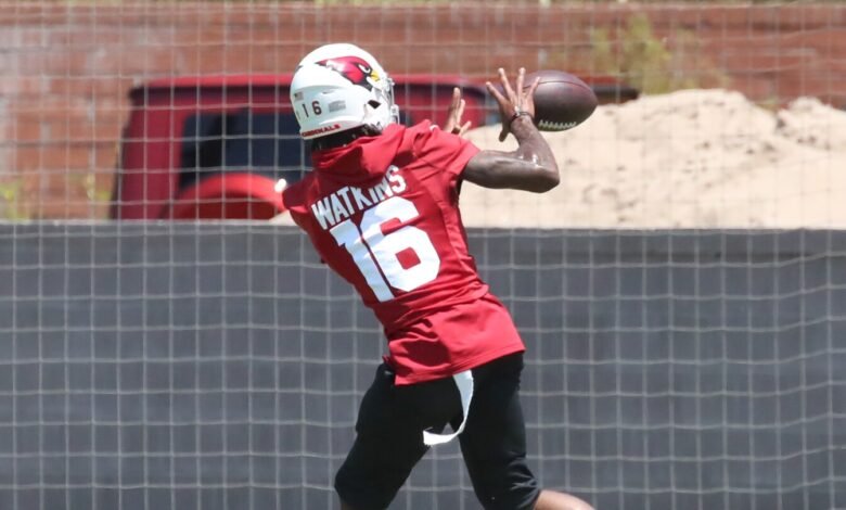 El cardenal, WR Quez Watkins en IR, firmó el WR Nate McCollum. El cardenal, WR Quez Watkins en IR, firmó el WR Nate McCollum.