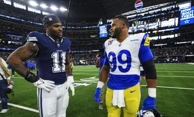 Aaron Donald, Micah Parsons Mensaje intercambiando sobre jugar con Rams Aaron Donald, Micah Parsons Mensaje intercambiando sobre jugar con Rams