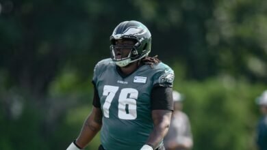 Eagles Ol Kenyon Green resultó herido