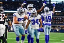 Cowboys Novato RB Jaydon Blue Leaf con lesión en el tobillo