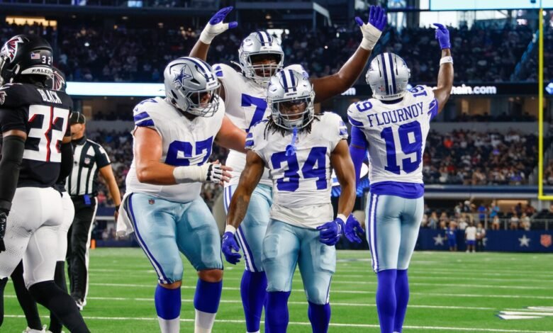 Cowboys Novato RB Jaydon Blue Leaf con lesión en el tobillo Cowboys Novato RB Jaydon Blue Leaf con lesión en el tobillo