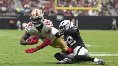 49ers WR Russell Gage se pierde 7-10 días con esguilado MCL