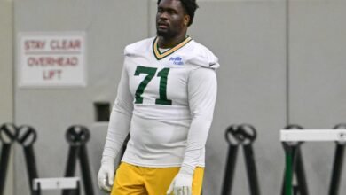 Rookie Packers OT Anthony Belton Más de cinco castigos en un cuarto: tengo que estudiar rápidamente