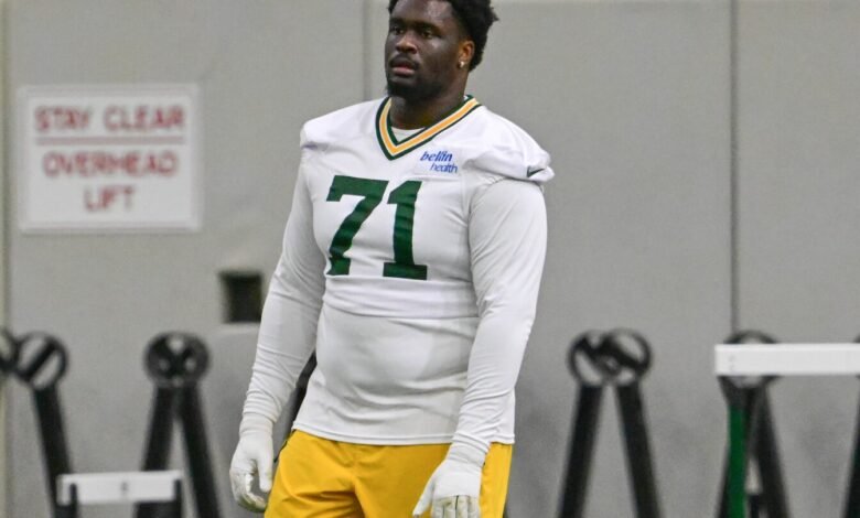 Rookie Packers OT Anthony Belton Más de cinco castigos en un cuarto: tengo que estudiar rápidamente