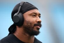 El sábado, Myles Garrett fue citado por conducir 100 en 60 millas / hora