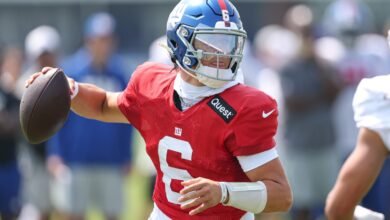 Jaxson Dart es QB3 en la primera tabla de profundidad de Giants