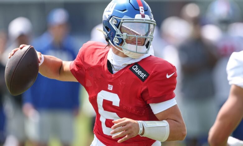 Jaxson Dart es QB3 en la primera tabla de profundidad de Giants Jaxson Dart es QB3 en la primera tabla de profundidad de Giants