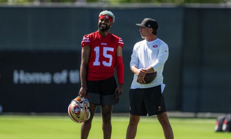 49ers Jauan Jennings (vaca de vaca) todavía no practica. 49ers Jauan Jennings (vaca de vaca) todavía no practica.