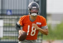 Caleb Williams prospera en un taladro de dos minutos