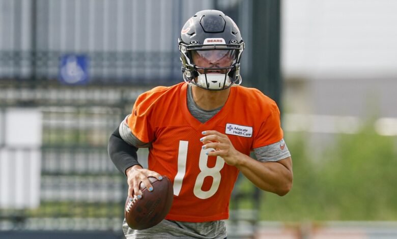 Caleb Williams prospera en un taladro de dos minutos