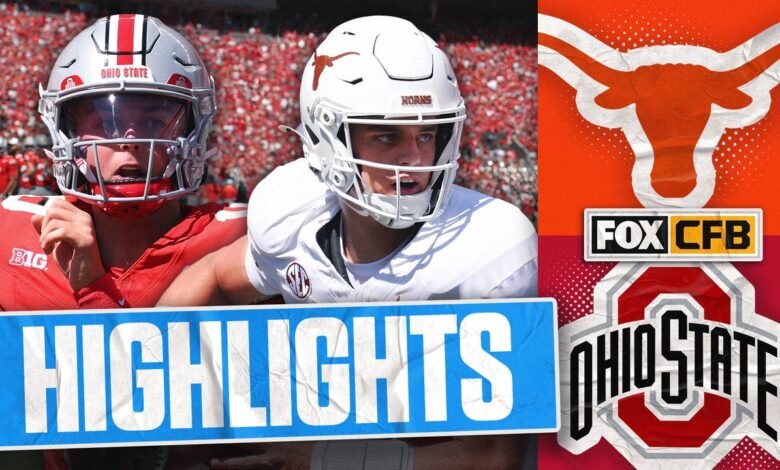 No. 1 Texas Longhorns en comparación con el número 3 de los estados de Ohio Buckeyes | Foot College Football No. 1 Texas Longhorns en comparación con el número 3 de los estados de Ohio Buckeyes | Foot College Football