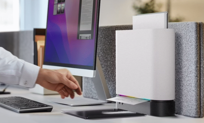 Esta nueva y elegante impresora arroja botones complicados, bandejas sin fin y piezas pegadas a favor de la simplicidad inteligente y las fáciles soluciones de reciclaje Esta nueva y elegante impresora arroja botones complicados, bandejas sin fin y piezas pegadas a favor de la simplicidad inteligente y las fáciles soluciones de reciclaje