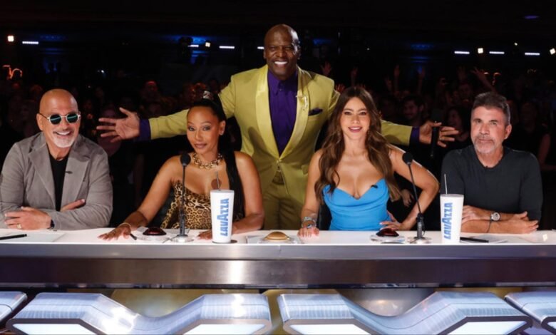 Terry Cruura fue a sin camisa para bombear fanáticos para AGT, pero estoy más obsesionado con su suite amarilla para el primer show en vivo de la temporada.