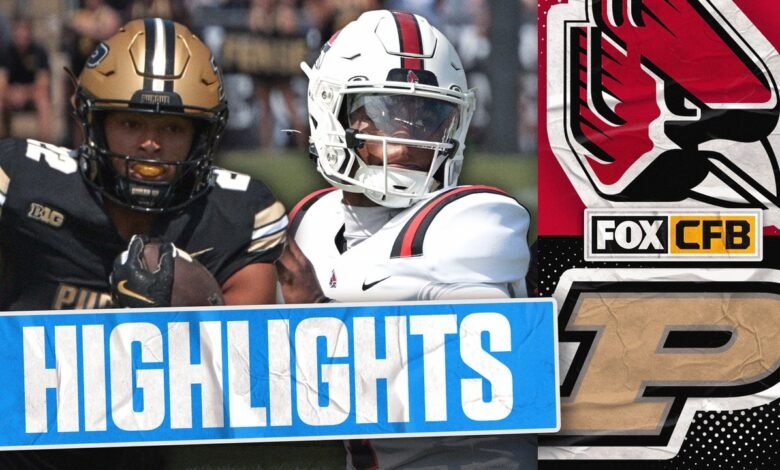Ball State Card vs Purdue Boilermakers sobresaliendo | Foot College Football Ball State Card vs Purdue Boilermakers sobresaliendo | Foot College Football