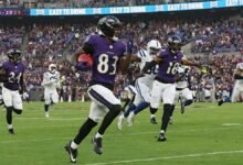 El novato de los Ravens, Lajohntay Wester, predice sus equipos especiales TD en comparación con los Colts por primera vez
