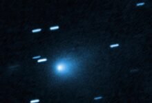 El telescopio espacial Hubble toma una foto de Comet visitando desde otro sistema solar