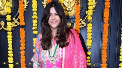 Celebraciones Ganapati de Nargis-Nimgat en la casa de Ekta