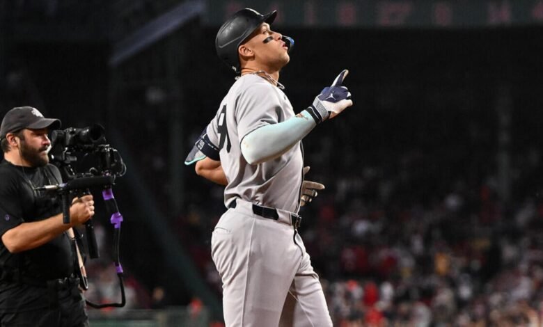 El juez de los Yankees, Aaron superó a Joe DiMaggio, en la lista de franquicias en casa con la carrera de Homer No. 362