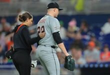 Actualización de la lesión de Skubal Tarik: Tiger Ace Escapes comienza en comparación con los Marlins con una opresión a la izquierda