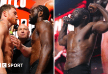 CANLO VS CRAWFORD: Teeree Crawford se ve desgarrado porque tiene el mismo peso que Canlo Álvarez para Vegas Super Fight.