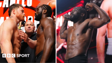 CANLO VS CRAWFORD: Teeree Crawford se ve desgarrado porque tiene el mismo peso que Canlo Álvarez para Vegas Super Fight.