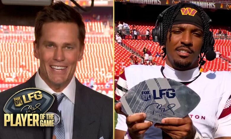 Jugador del juego LFG de Tom Brady: Comandantes QB Jayden Daniels | Semana 1 Exclusivo digital