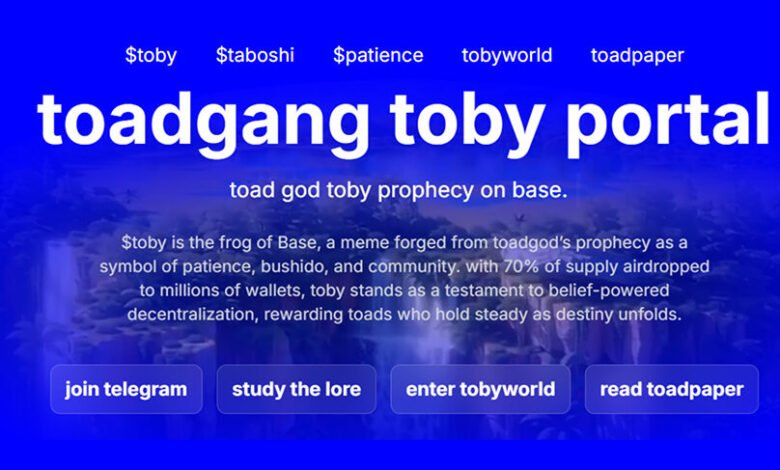 $ Toby Community lanza el portal de Toadgang