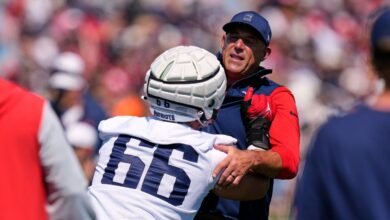 Dentro del estilo de entrenamiento práctico del entrenador patriótico Mike Vrabel