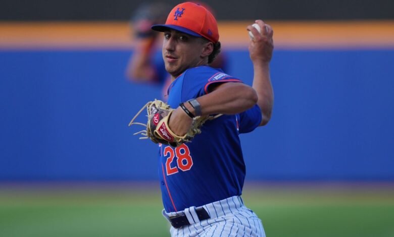 Fuente: el prospecto de lanzamiento de los Mets Brandon Sproat se lanzará el domingo. Fuente: el prospecto de lanzamiento de los Mets Brandon Sproat se lanzará el domingo.