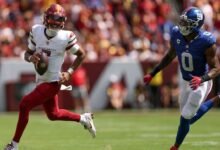 Jayden Daniels, Brian Burns Riff sobre el chat en el juego
