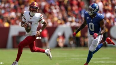 Jayden Daniels, Brian Burns Riff sobre el chat en el juego