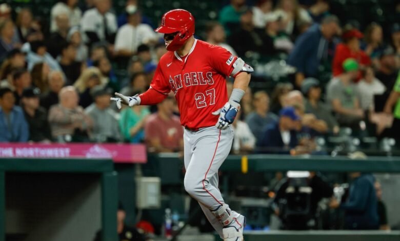 Mike Trout de Angels terminó en sequía en una carrera con Homer 399th.