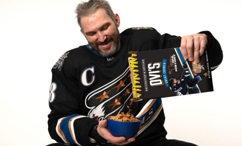 Alex Ovechkin celebra la temporada récord con cereales de edición limitada Alex Ovechkin celebra la temporada récord con cereales de edición limitada