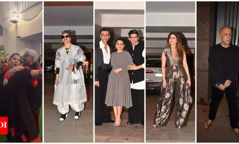 Bani Kapoor Shabana dio la bienvenida a Bash con estrellas para el 75 cumpleaños de Ajmi; Ha hecho uno de los asistentes con Javed Akhtar, Rekha, Urmila Matandkar Hindi Movie News