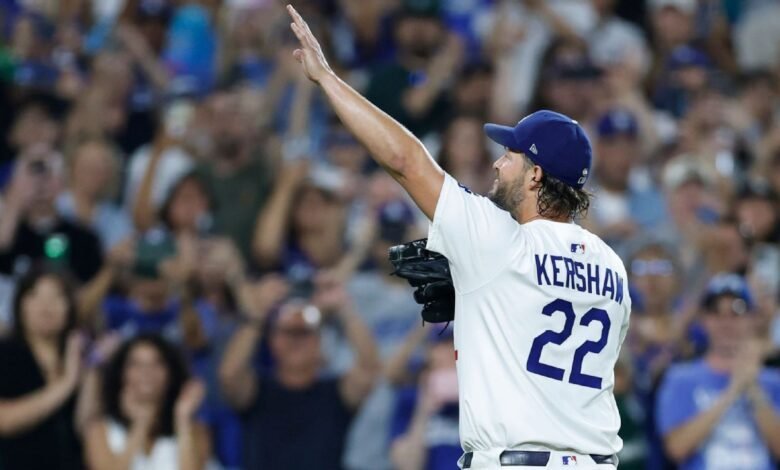 Kershaw de Dodgers se empapó en Ovation en La despedida