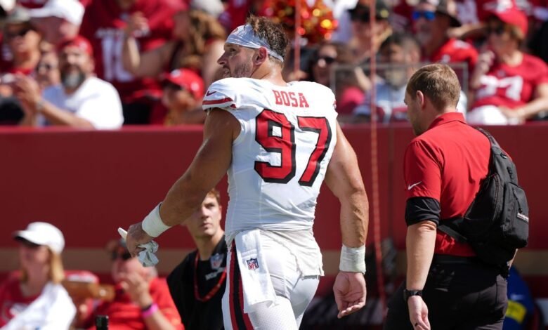 49ers de Nick Bosa, sazonados con una ACL desgarrada