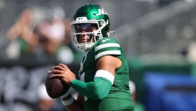 Jets QB Justin Fields lavó el protocolo de impacto.