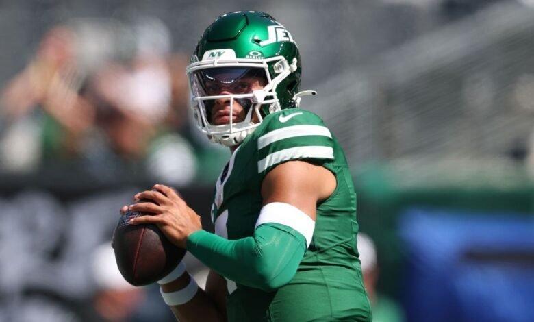 Jets QB Justin Fields lavó el protocolo de impacto.