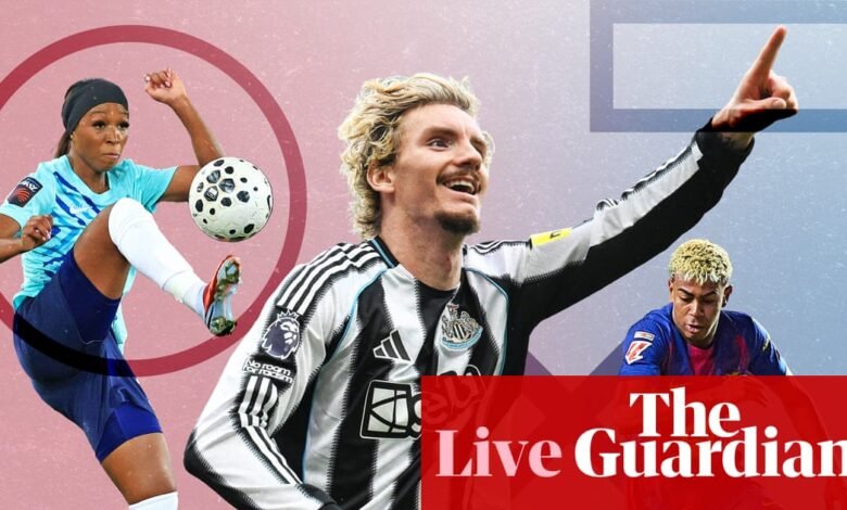 Newcastle v Arsenal Builup, Barcelona in Action, WSL y más – Matchday Live | Fútbol americano