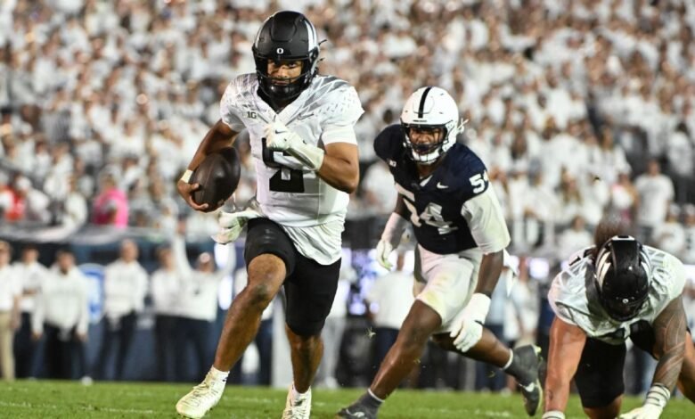 Oregon’s Lanning promociona a Moore como el mejor QB después de vencer a Penn State
