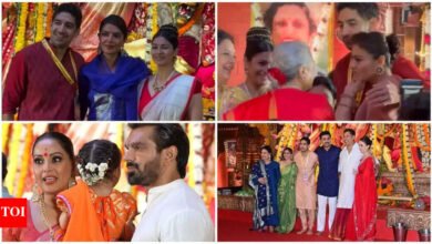Priyanka Chopra visitó Puja Pandal, el fuerte de la familia Rani Mukherjee-Kajal de Mumbai; Ranbir Kapoor, Bipasha Basu y otros se unieron a la celebración