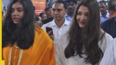 Ish Shawaria Rai Bachchan con la hija de Mumbai Ganapati Aradha con Aradha, los fanáticos se apresuran a recoger selfies: ver videos virales