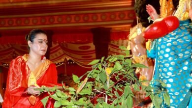 Kajal Nisa, celebra a Durga Puja con la época