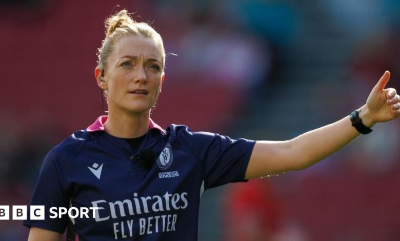 Rugby World World Cup 2025: Hollie Davidson de Escocia al árbitro final de la Copa Mundial.